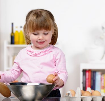 Little girl cooking