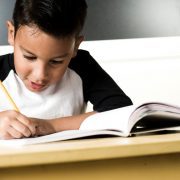 Boy doing homework