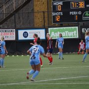 Girls playing soccer