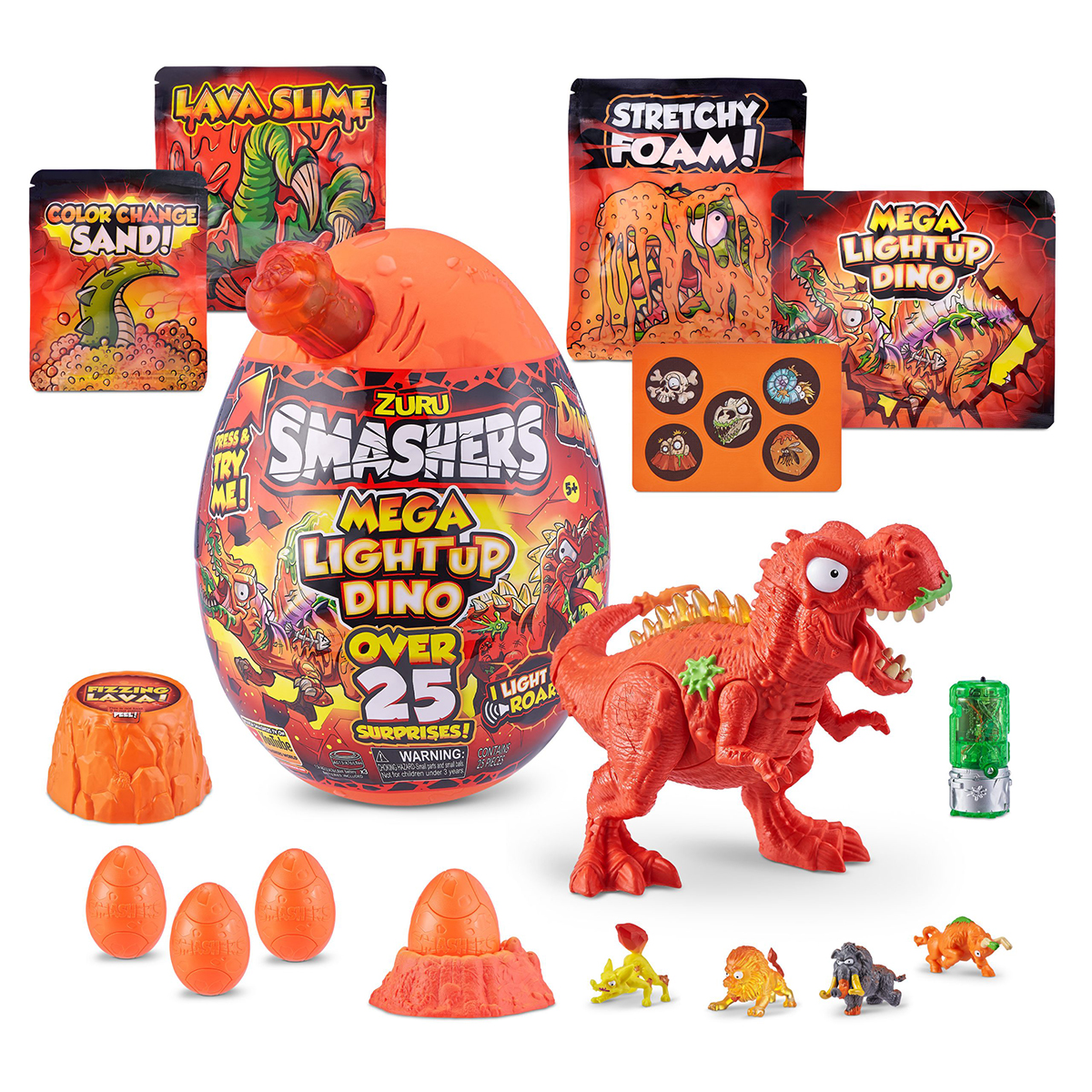 Smashers Lava Light Up Dino Mega Surprise