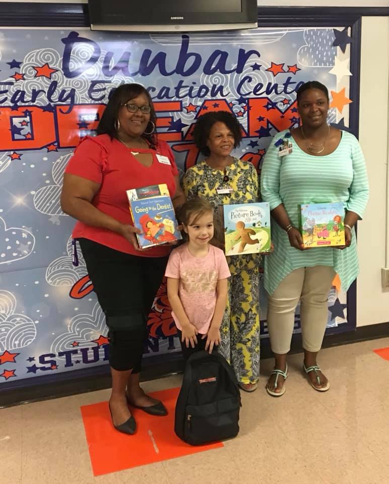 Sophie collected books for the teachers of Paul Laurence Dunbar Early Educaiton Center. 