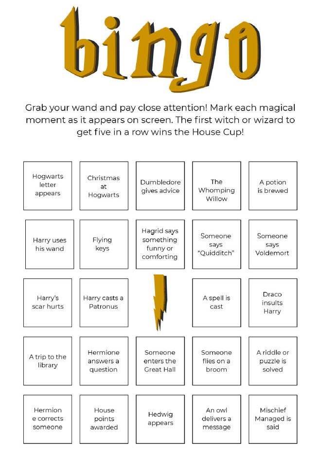 hp-wizard-bingo Harry Potter-themed bingo cards